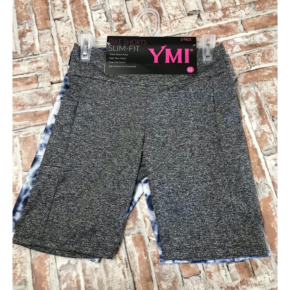 2X YMI Fitness Bike Shorts Stretch High Waist Leggings W/Pockets Workout Yoga XL